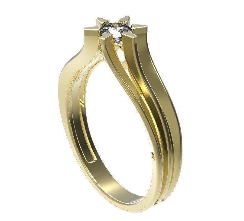 Ring engagement gold 3D print model_8