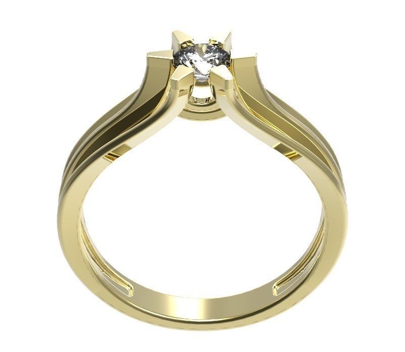 Ring engagement gold 3D print model_6