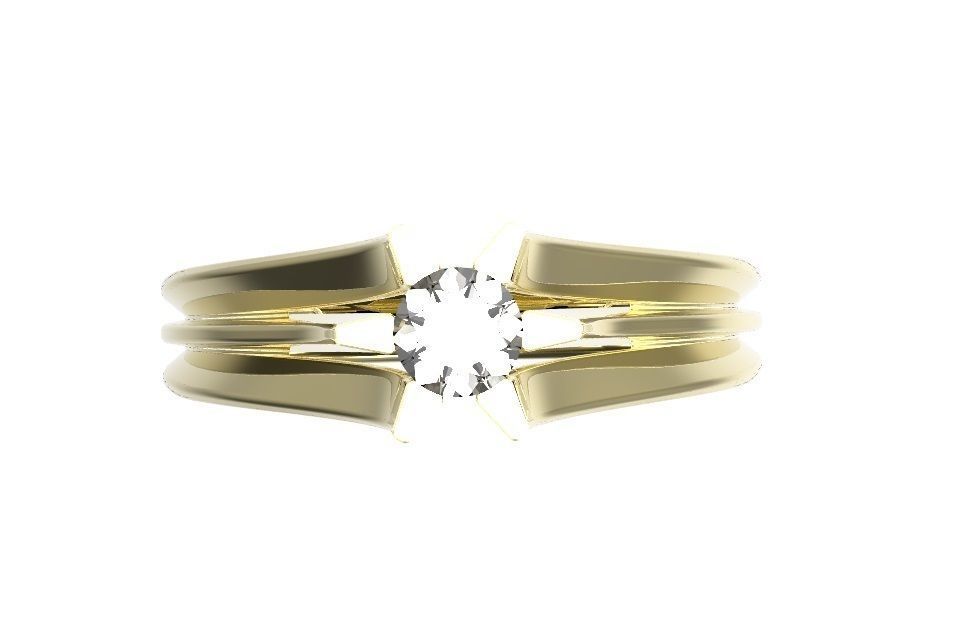 Ring engagement gold 3D print model_1