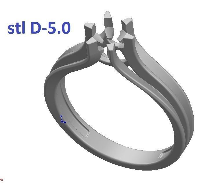 Ring engagement gold 3D print model_10