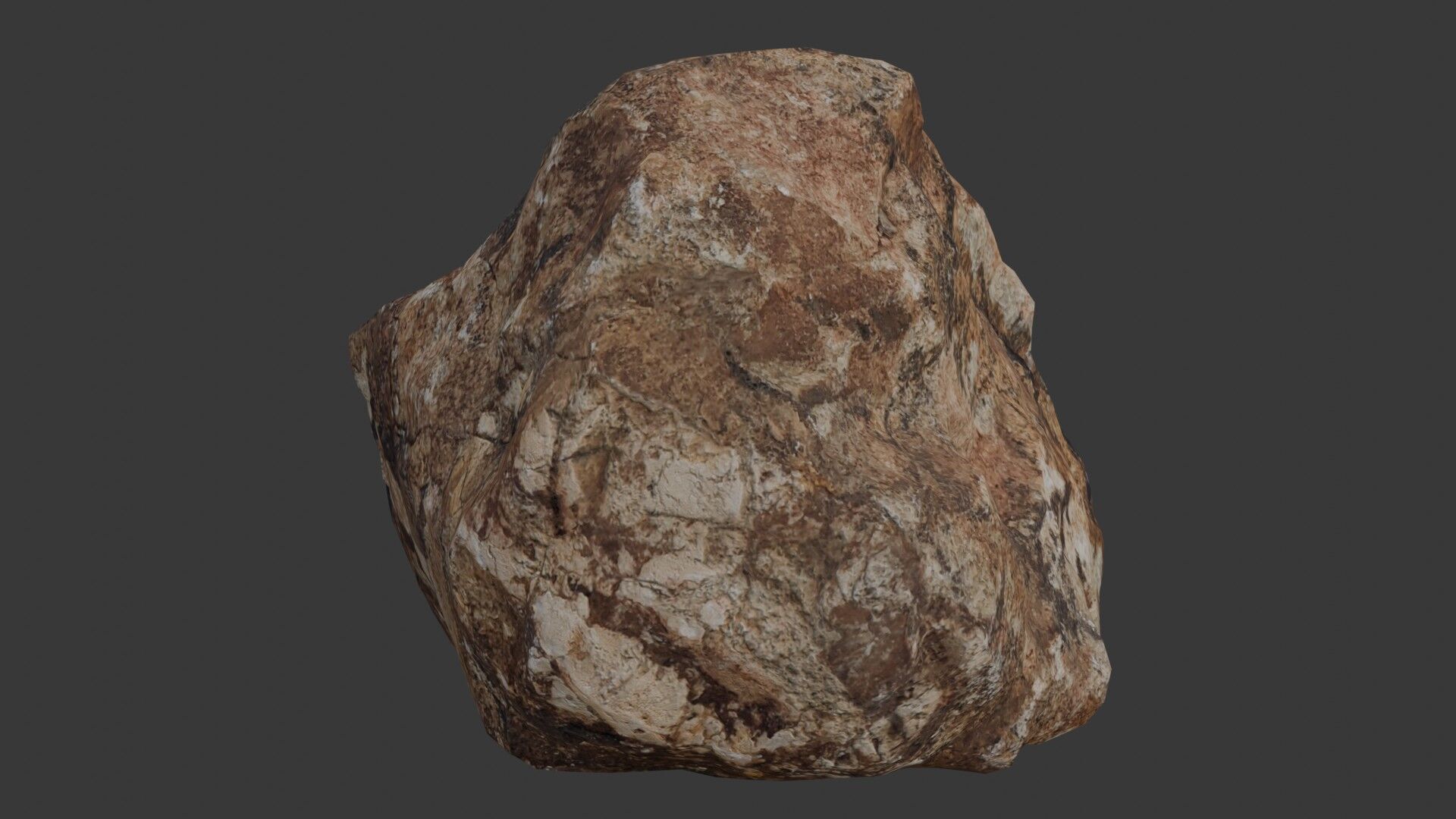 Rock Boulder Scan Low-poly 3D model_1