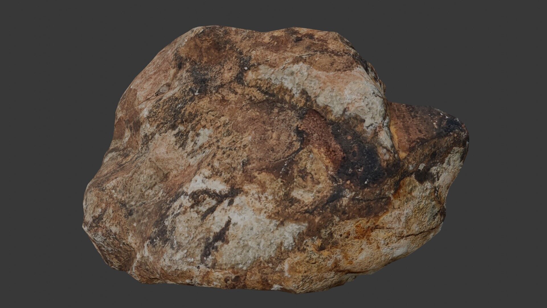 Rock Boulder Scan Low-poly 3D model_6