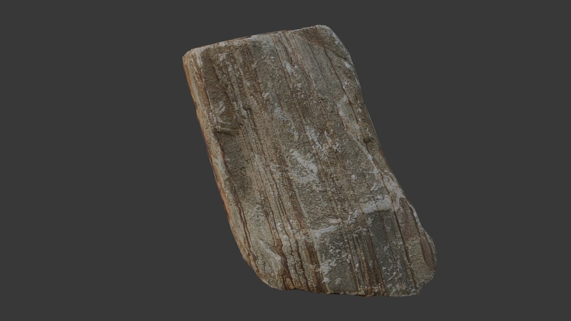 Striped Rock Scan Low-poly 3D model_5