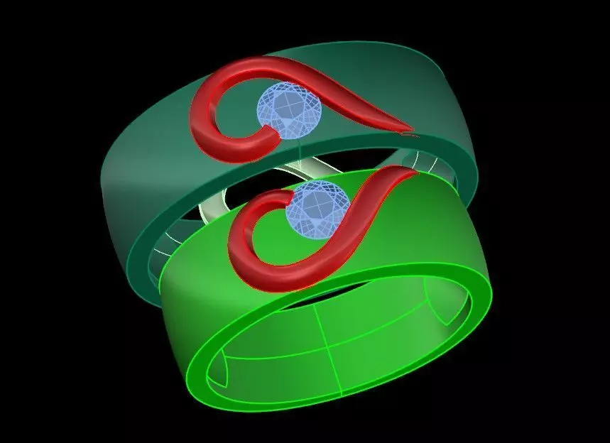 Wedding Ring 3D print model_0