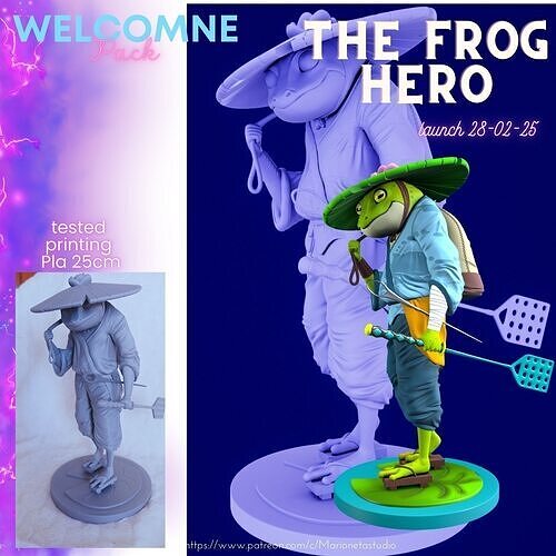 THE FROG HERO 3D print model
