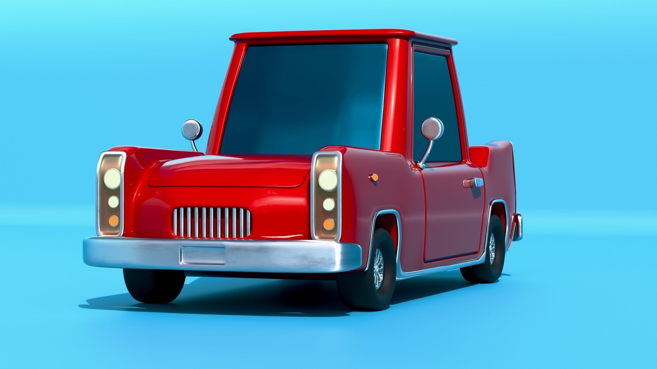 a stylized car 3D model_1