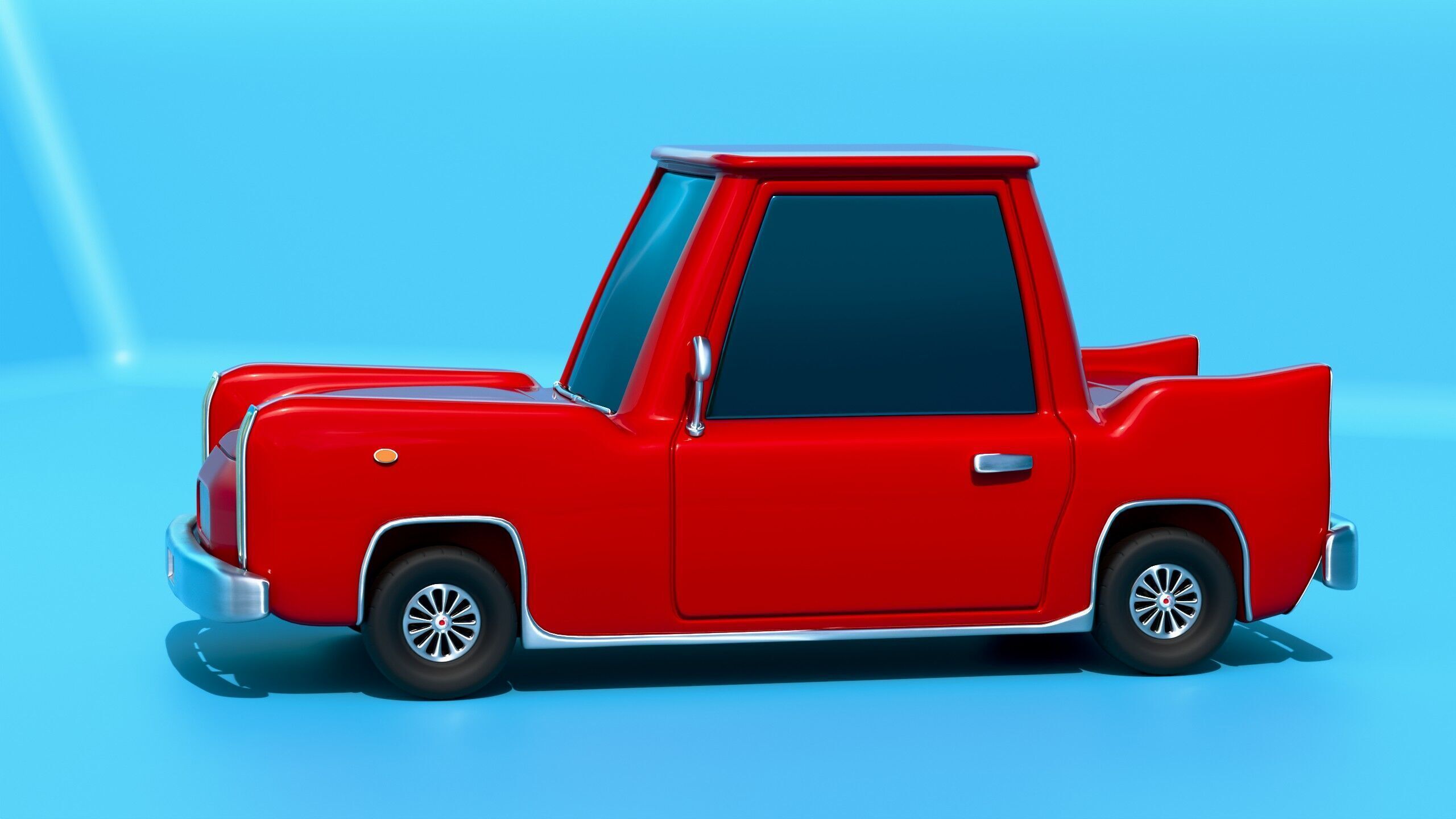 a stylized car 3D model_3