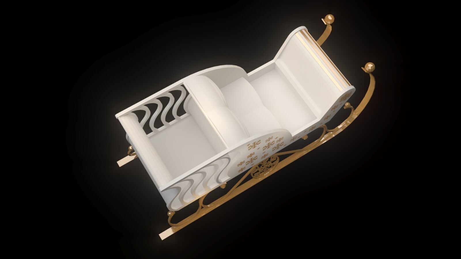Christmas sleigh 3D model_3
