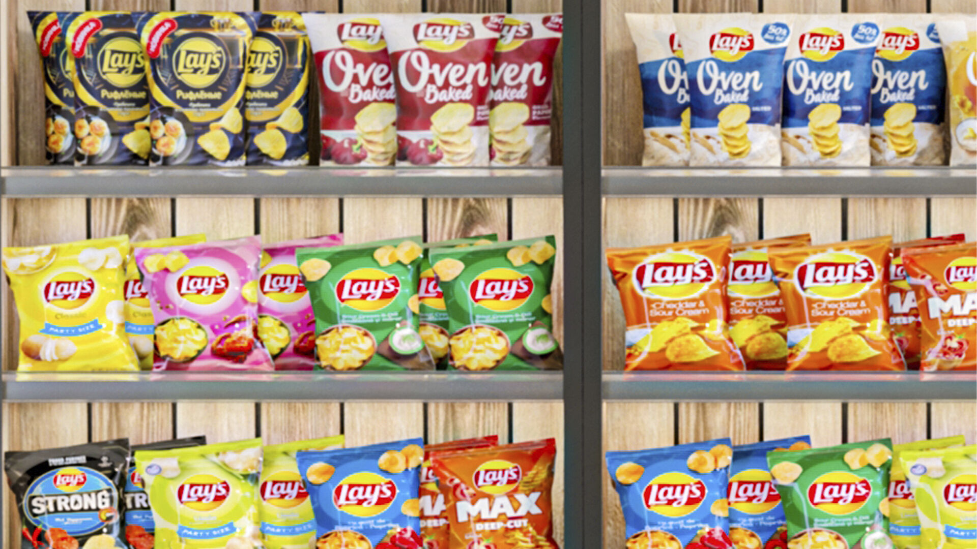 A display case in a supermarket with products 3D model_2