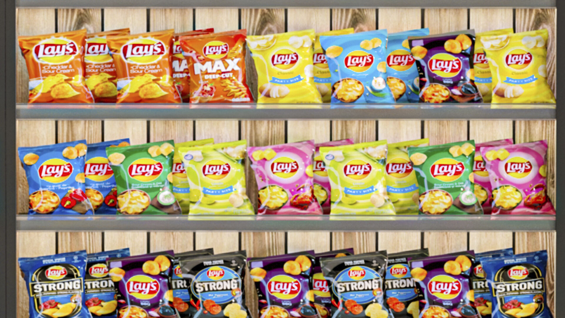 A display case in a supermarket with products 3D model_6