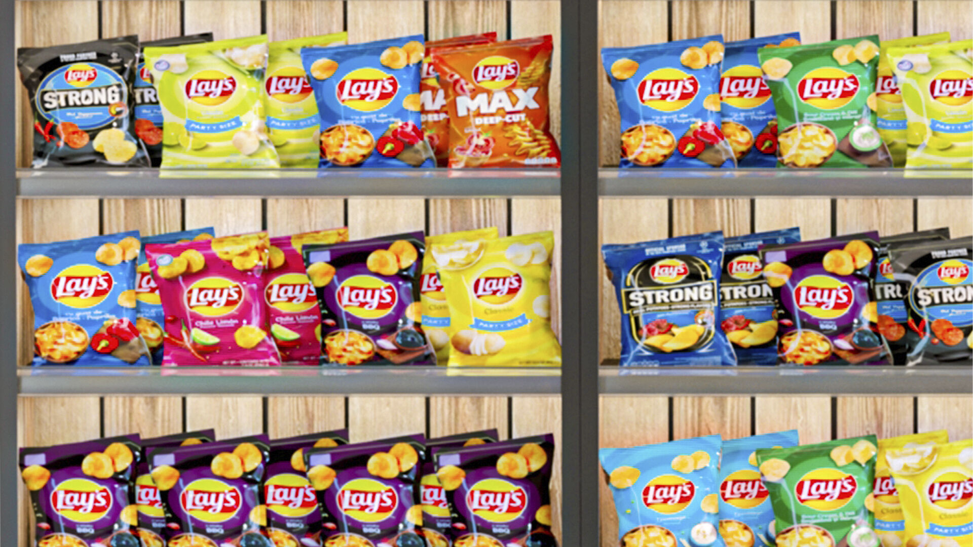 A display case in a supermarket with products 3D model_3