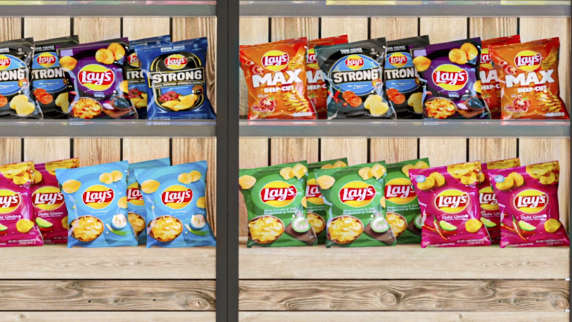 A display case in a supermarket with products 3D model_5