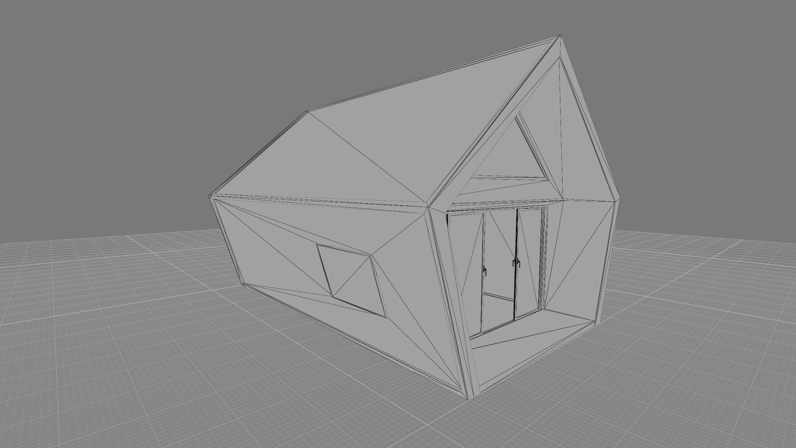 Glamping Pod Vacation House 3D and basic plans with dimensions Low-poly 3D model_18