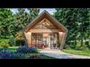 Glamping Pod Vacation House 3D and  basic plans with dimensions Low-poly 3D model_1