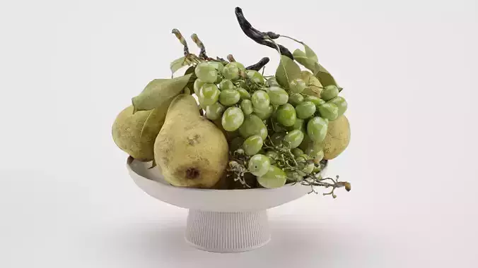 Bowl of Pearls and Grapes