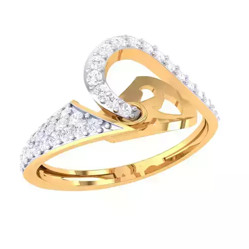 Printable 3D jewelry model of Lady diamond ring