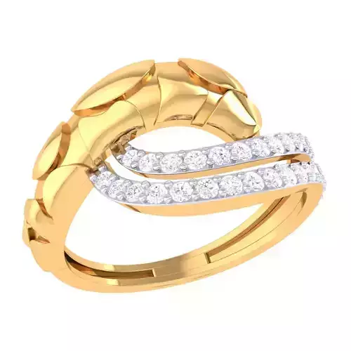 Printable 3D jewelry model of Lady diamond ring
