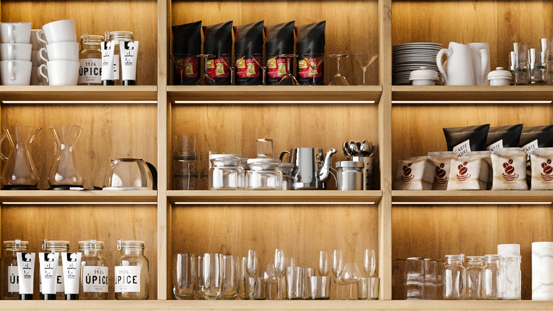 Workplace in a coffee shop or shopping mall 3D model_3