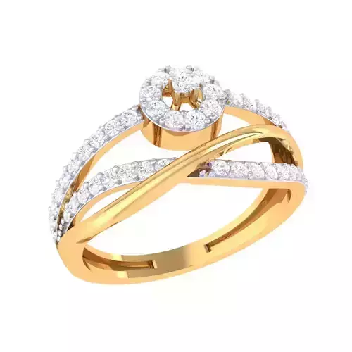 Printable 3D jewelry model of Lady diamond ring