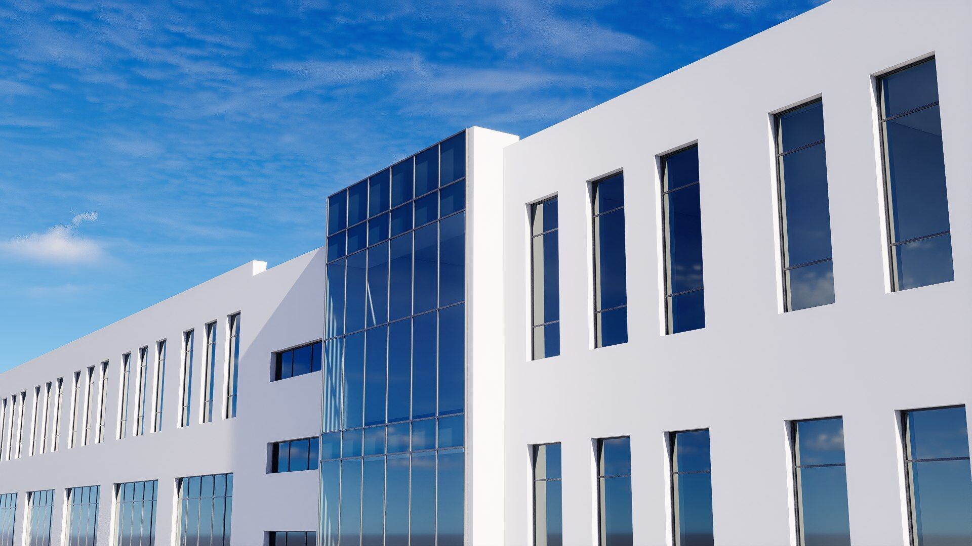 industrial building Low-poly 3D model_5