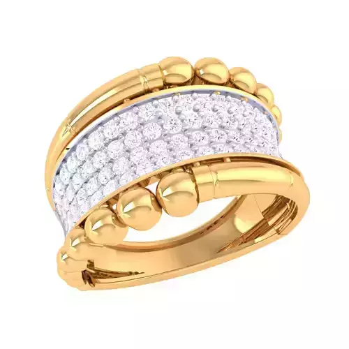 Printable 3D jewelry model of Lady diamond ring