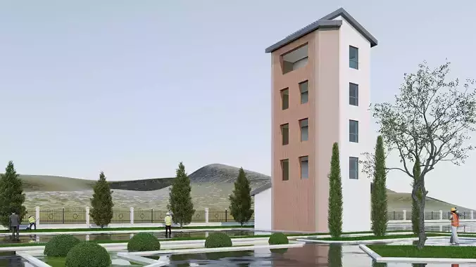 tower Low-poly 3D model