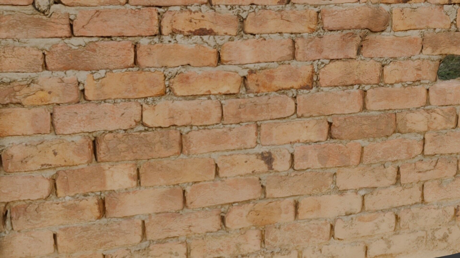 Old Brick Wall Scan Low-poly 3D model_3