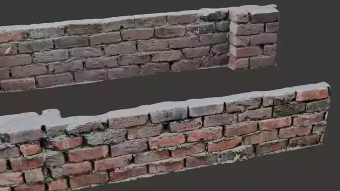 Damaged Brick Wall Scan 