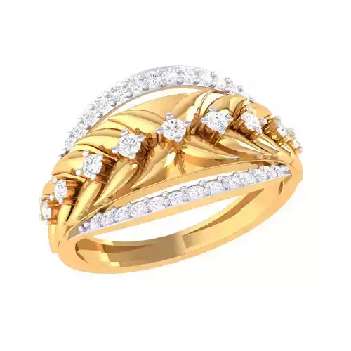 Printable 3D jewelry model of Lady diamond ring