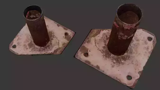 Rusty Metal Pipe Base