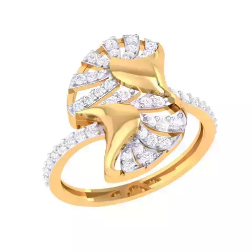 Printable 3D jewelry model of Lady diamond ring