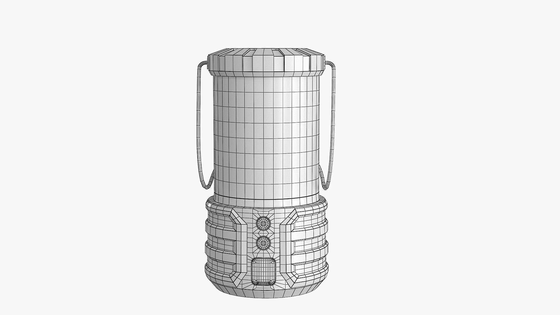 Led Camping Lanterns Low-poly 3D model_11