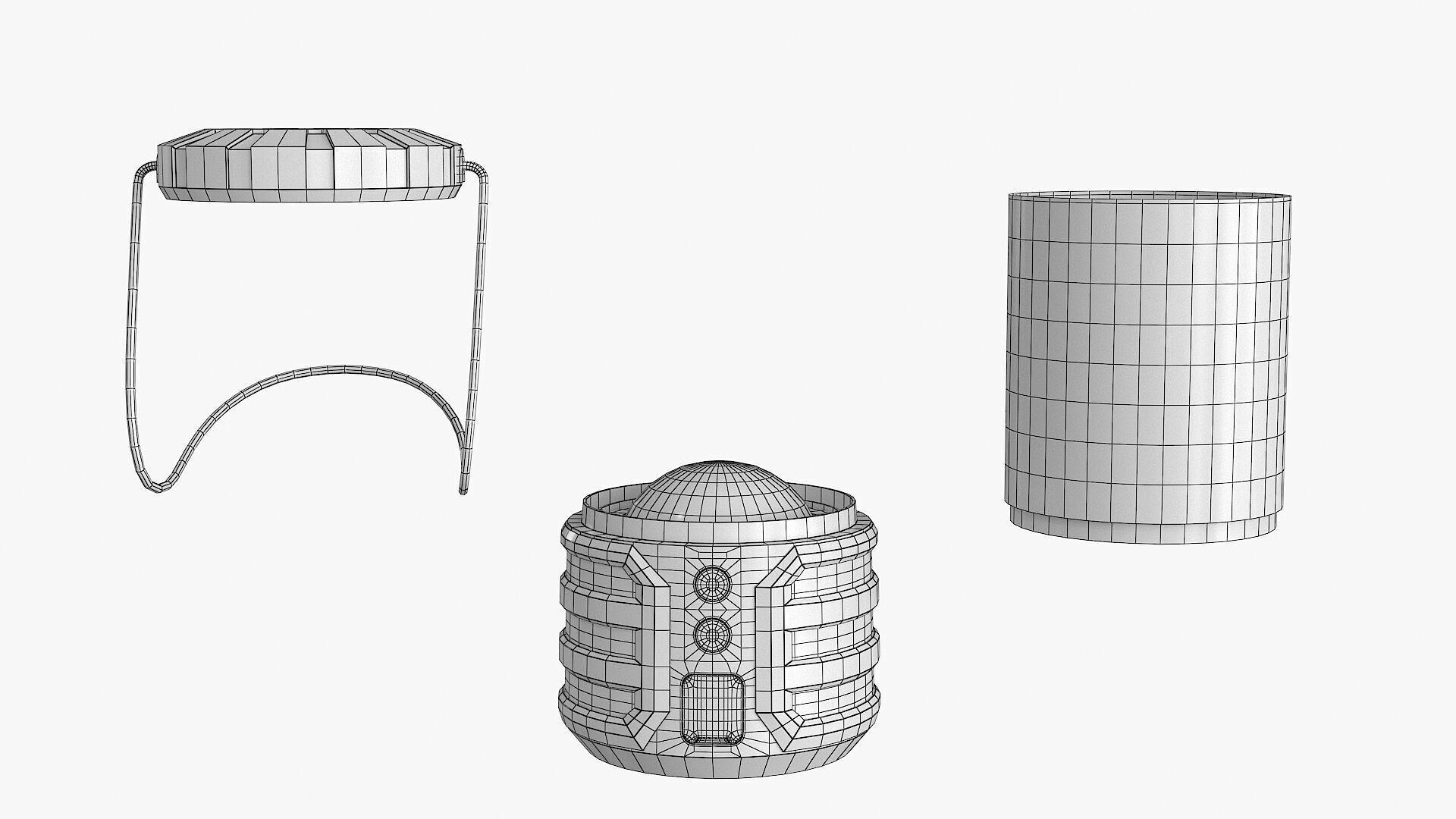 Led Camping Lanterns Low-poly 3D model_12