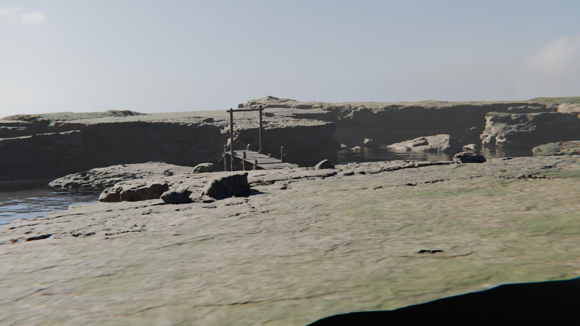 Coastal Scene 3D model_4