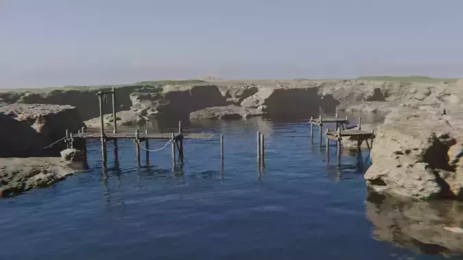 Coastal Scene 3D model
