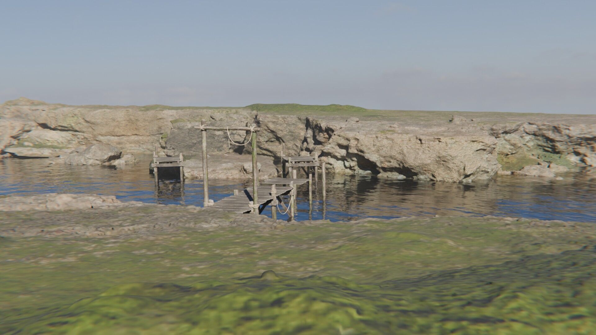 Coastal Scene 3D model_10