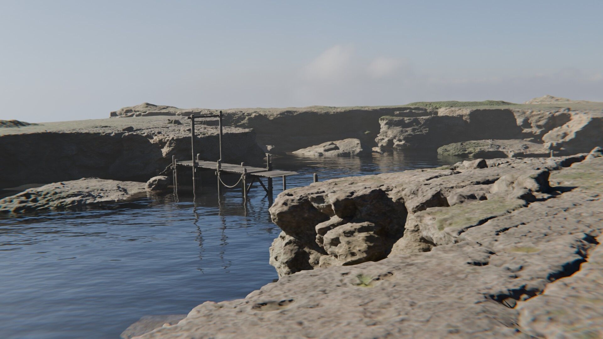Coastal Scene 3D model_3