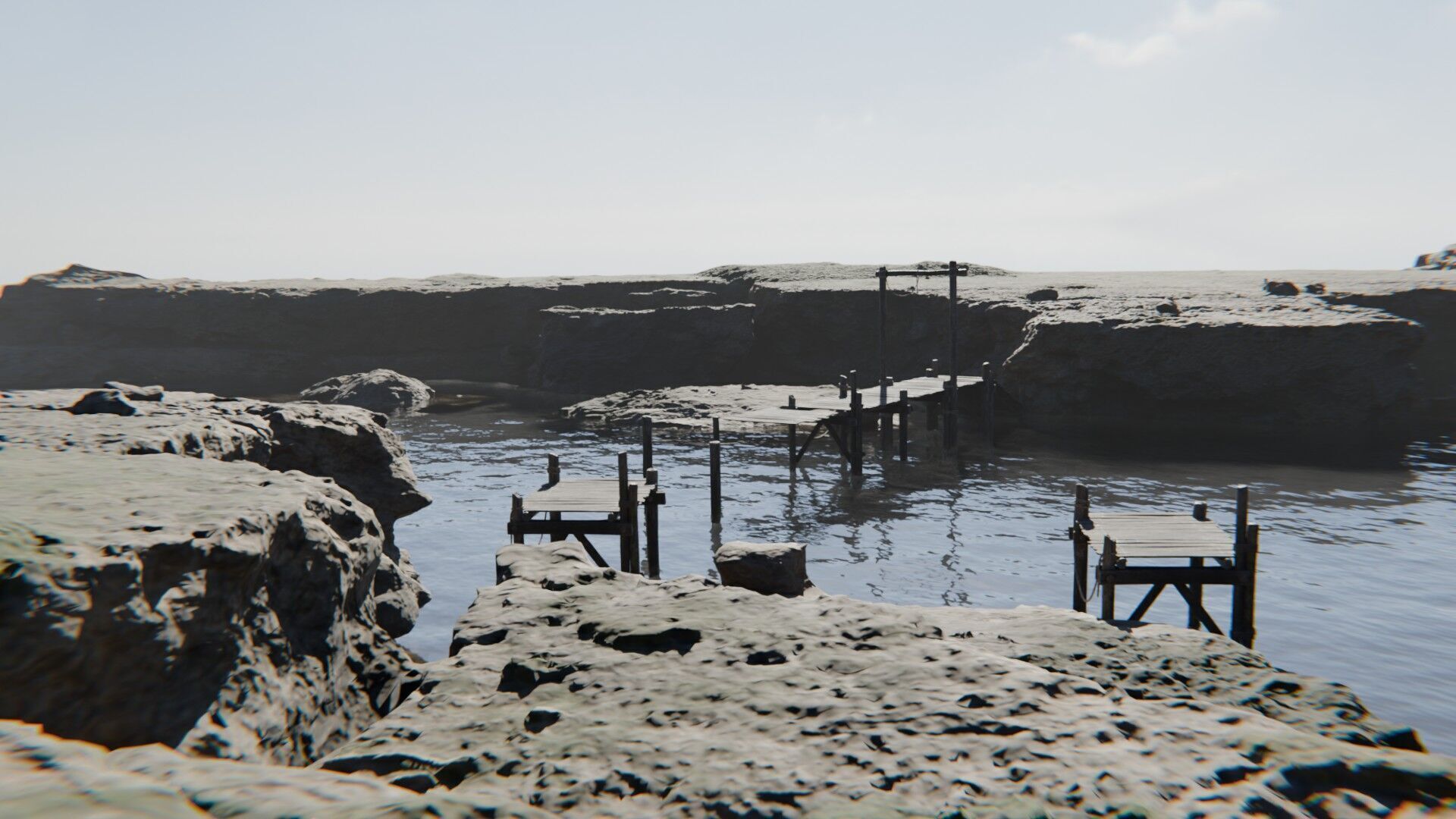 Coastal Scene 3D model_7