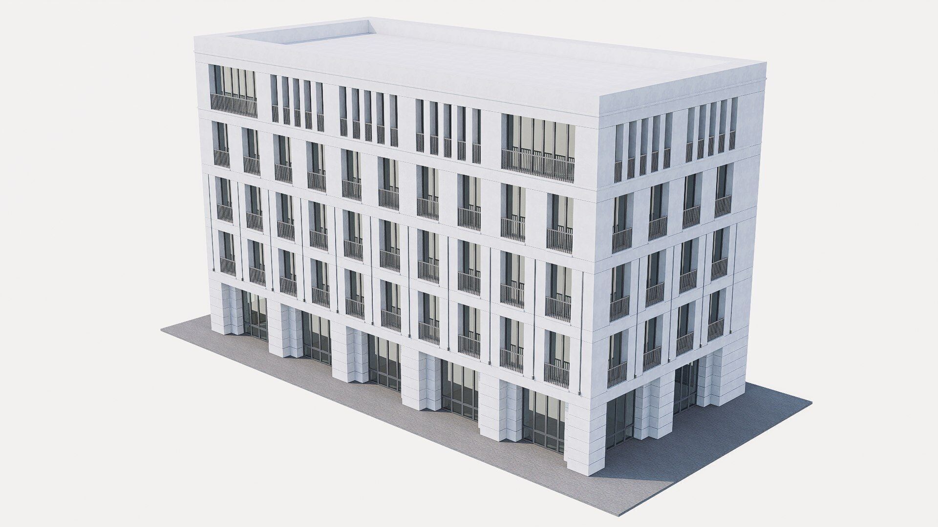 Luxury apartment Low-poly 3D model_4