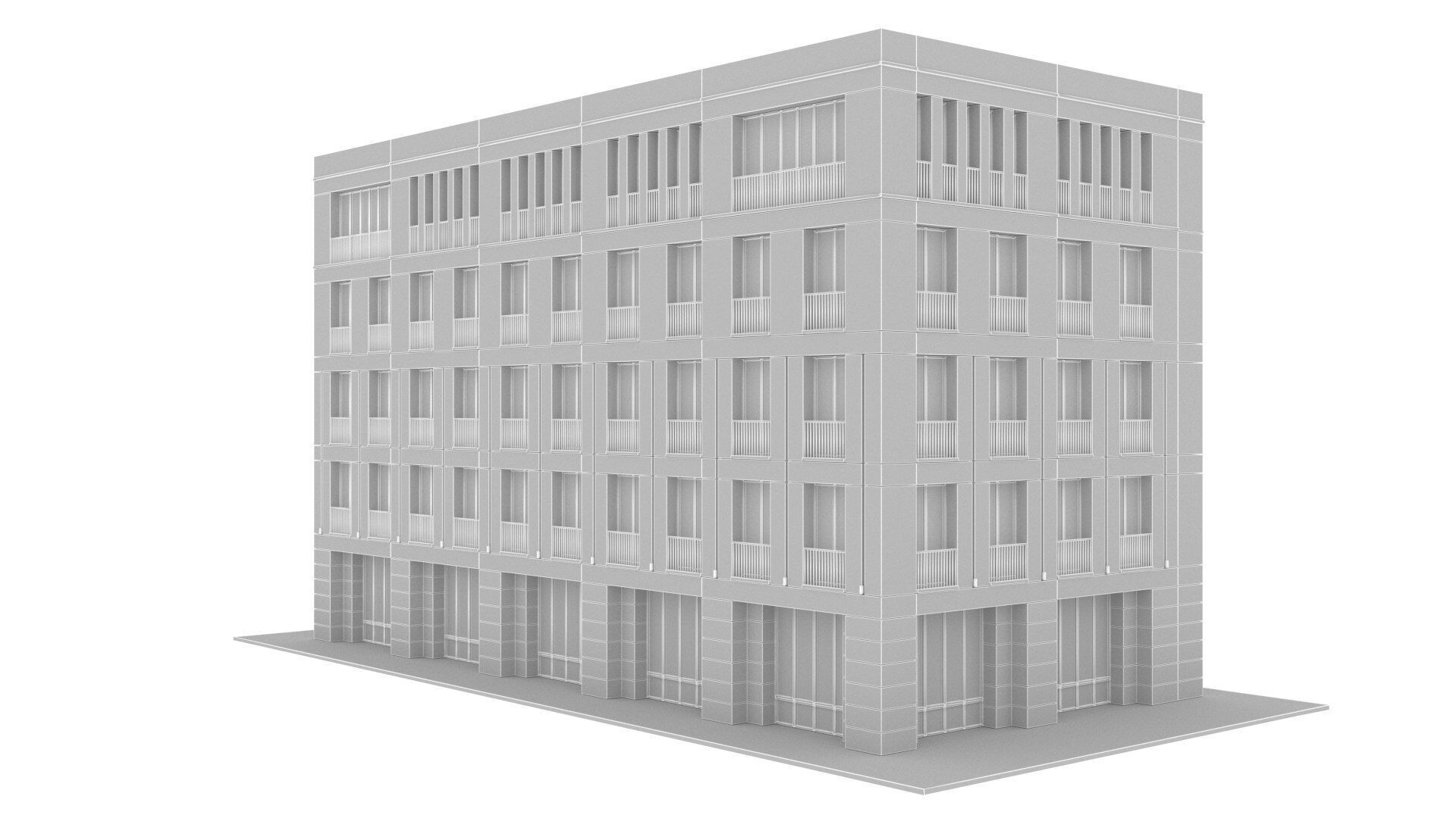 Luxury apartment Low-poly 3D model_9