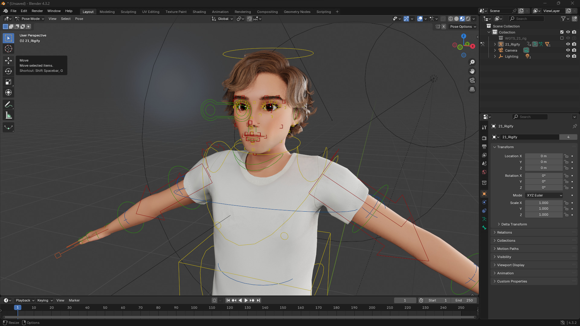 Charming Young Man Rigged Expressive 3D Happy Boy Low-poly 3D model_13