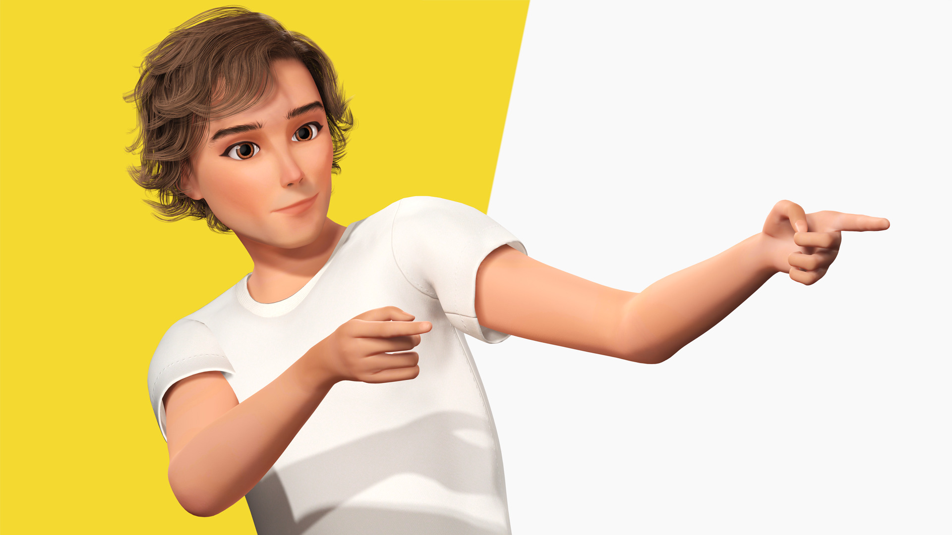 Charming Young Man Rigged Expressive 3D Happy Boy Low-poly 3D model_6