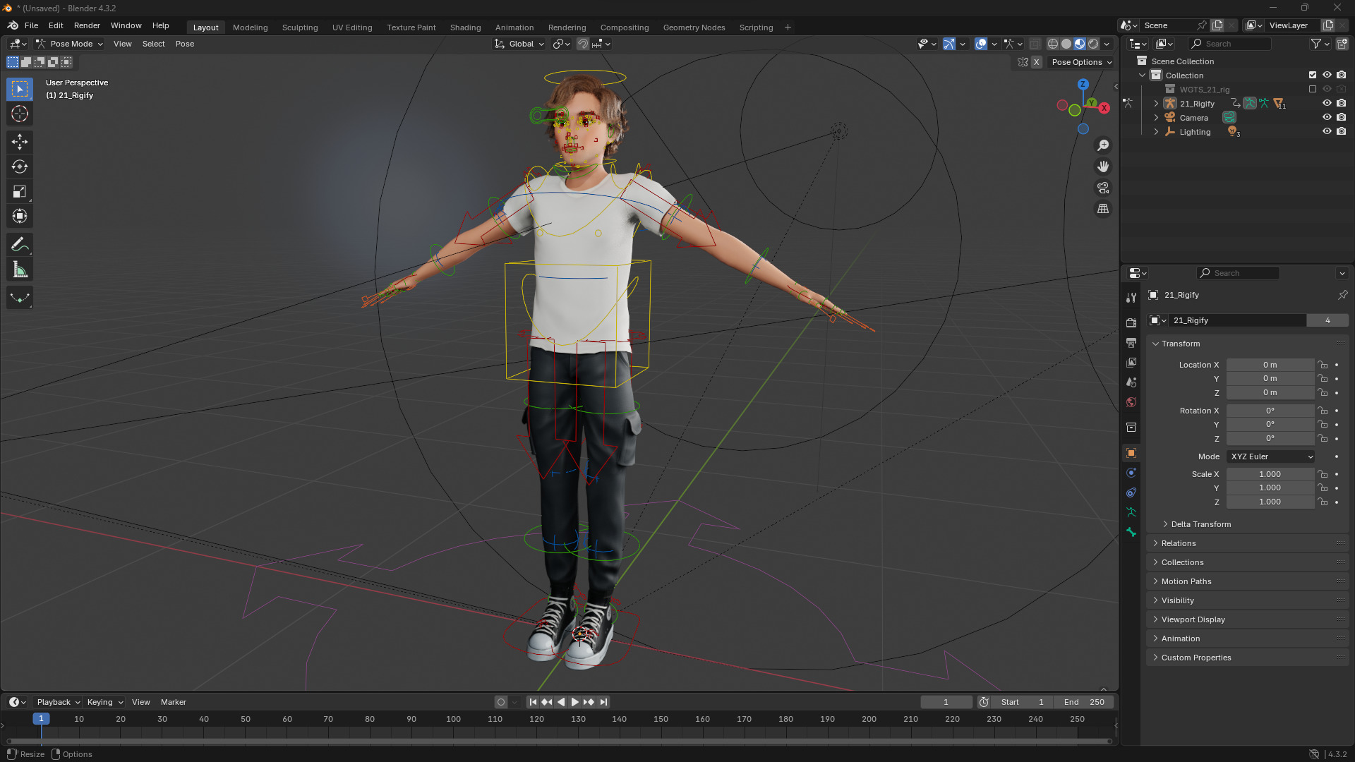 Charming Young Man Rigged Expressive 3D Happy Boy Low-poly 3D model_14