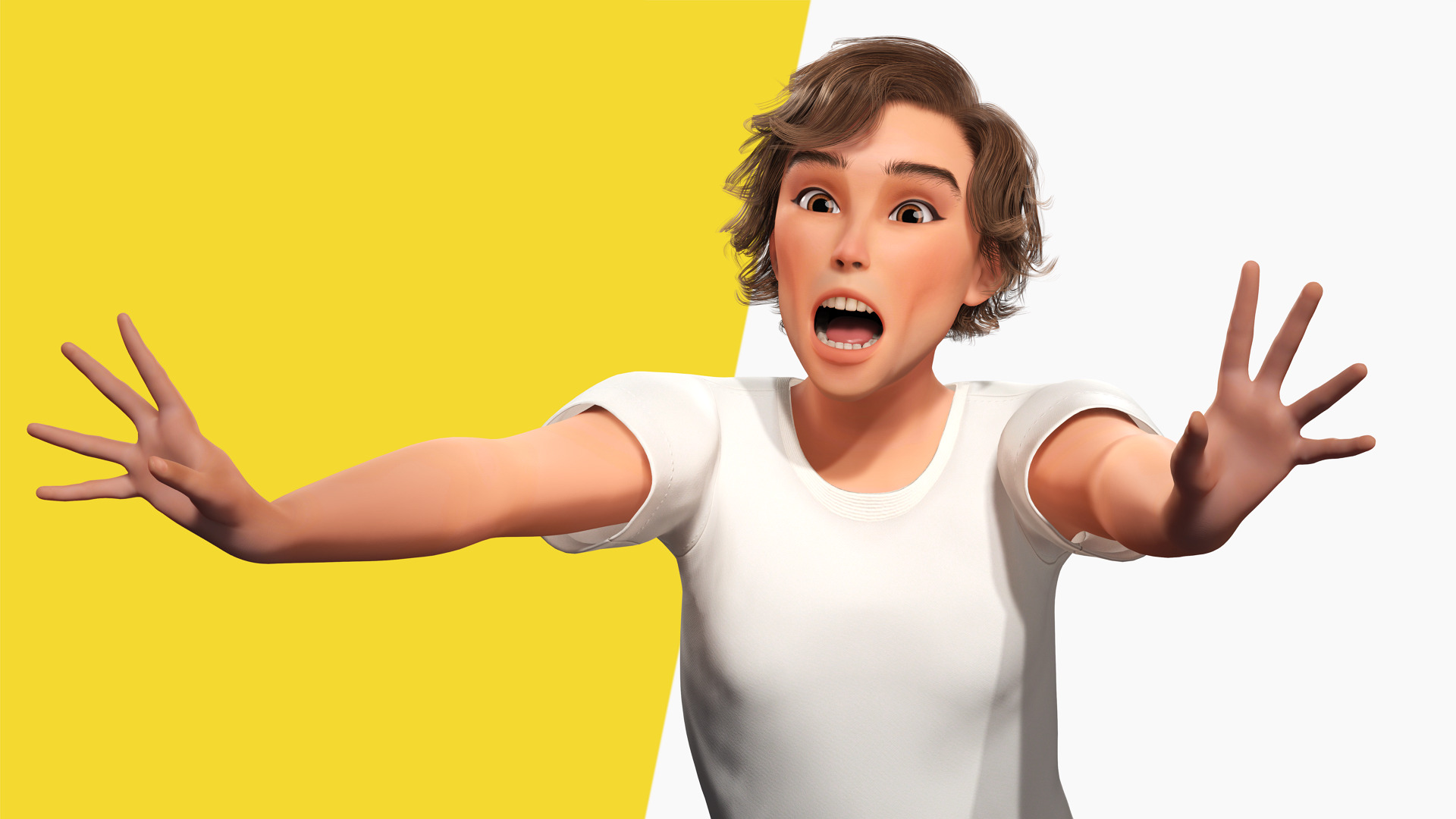 Charming Young Man Rigged Expressive 3D Happy Boy Low-poly 3D model_9