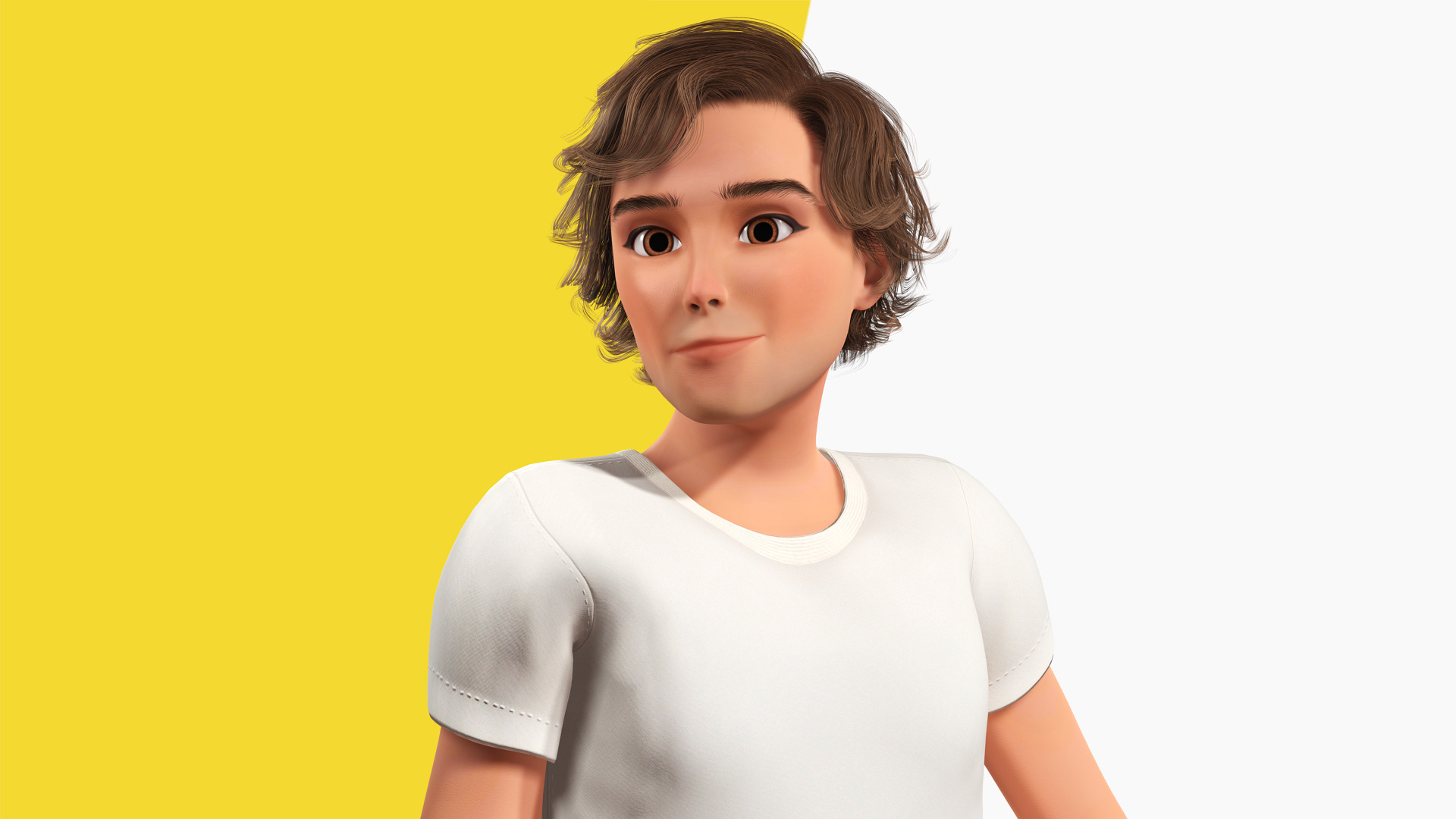 Charming Young Man Rigged Expressive 3D Happy Boy Low-poly 3D model_11