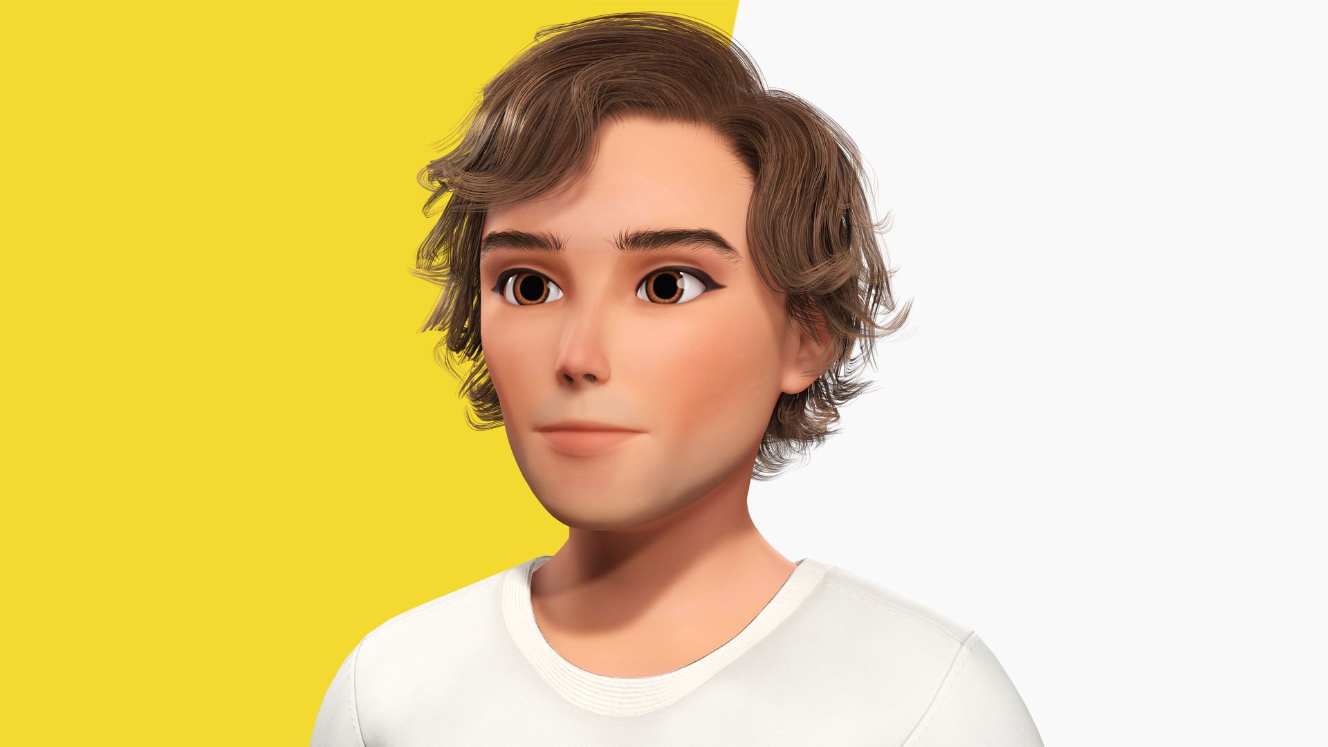 Charming Young Man Rigged Expressive 3D Happy Boy Low-poly 3D model_7