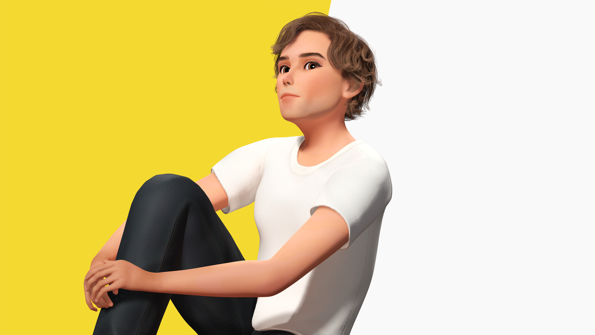 Charming Young Man Rigged Expressive 3D Happy Boy Low-poly 3D model_8