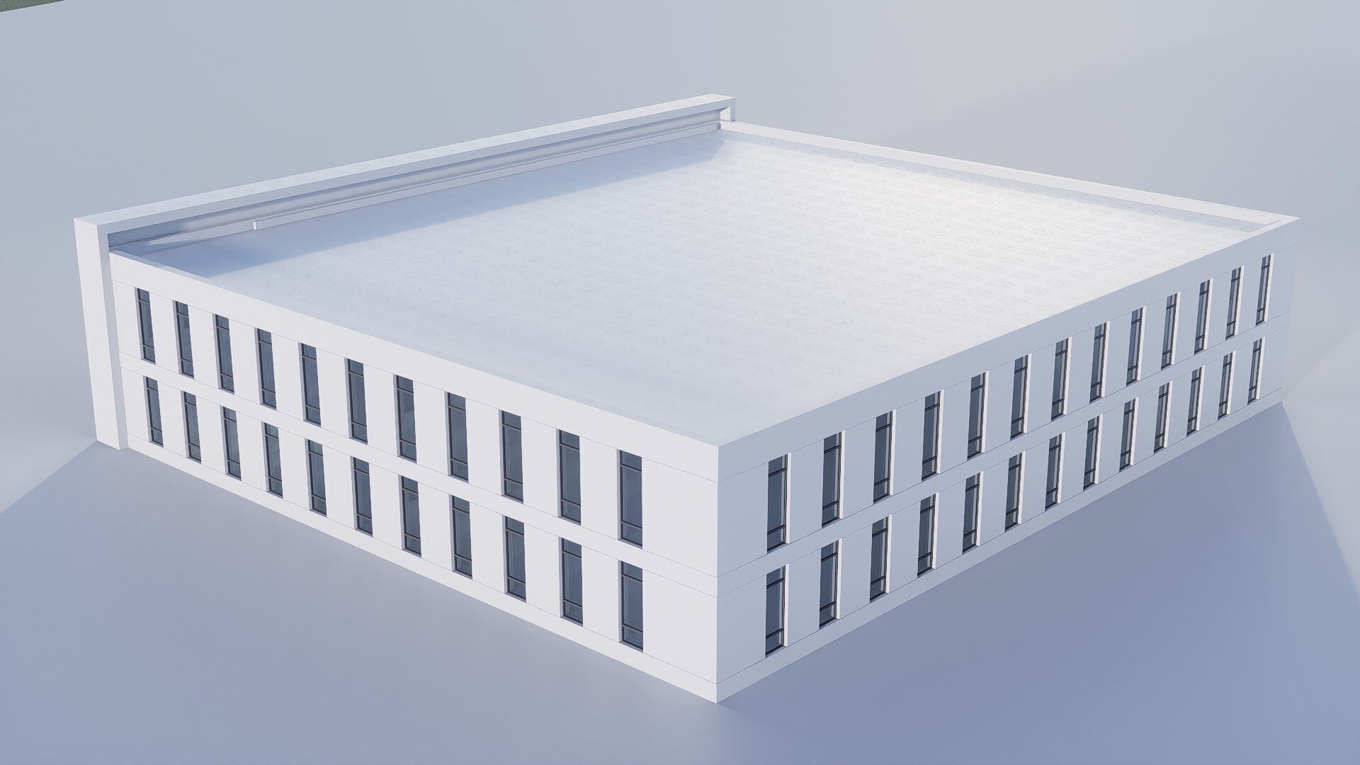 market building Low-poly 3D model_6