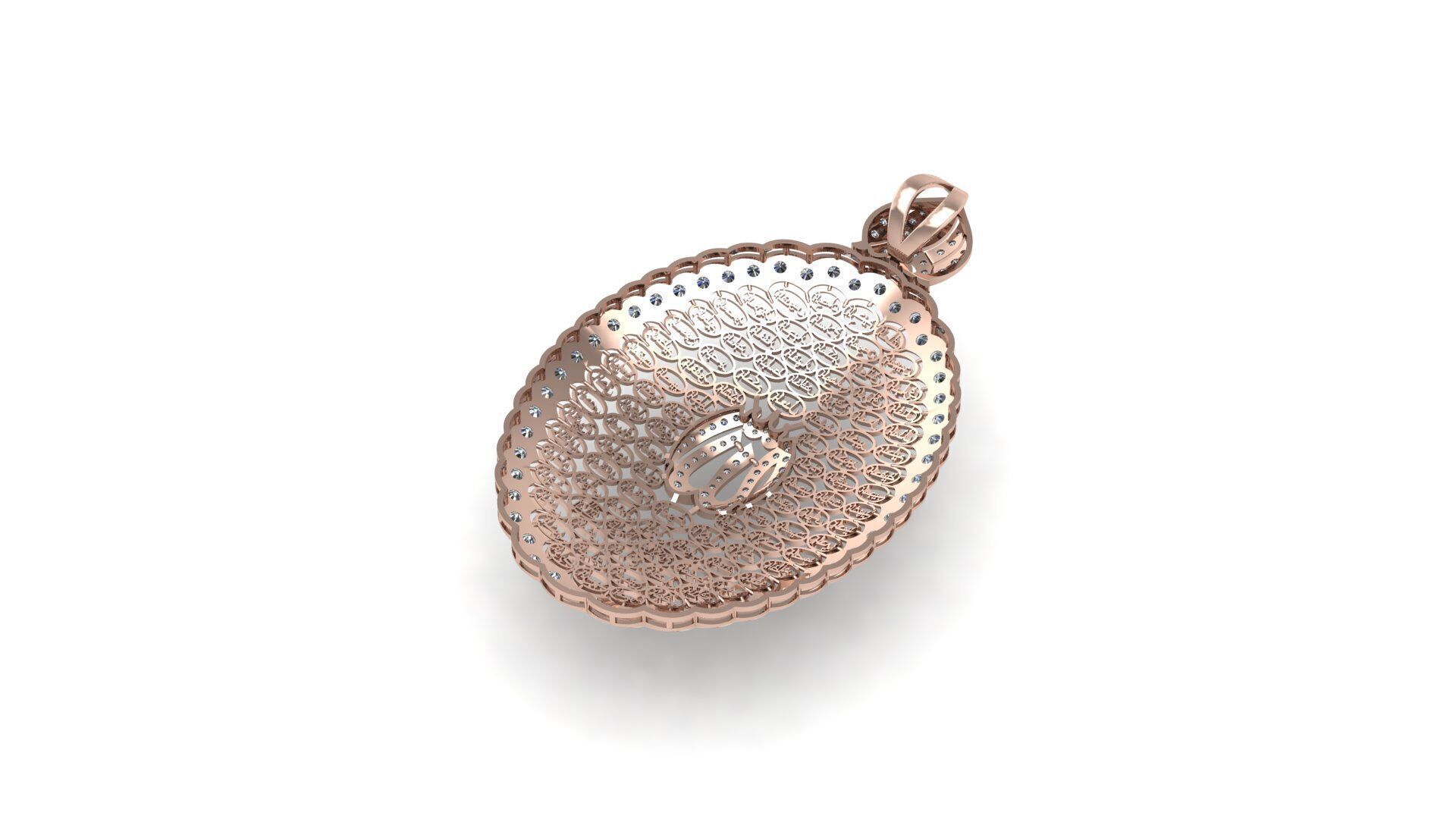 99 ALLAH Name Pendant 3D print model_10