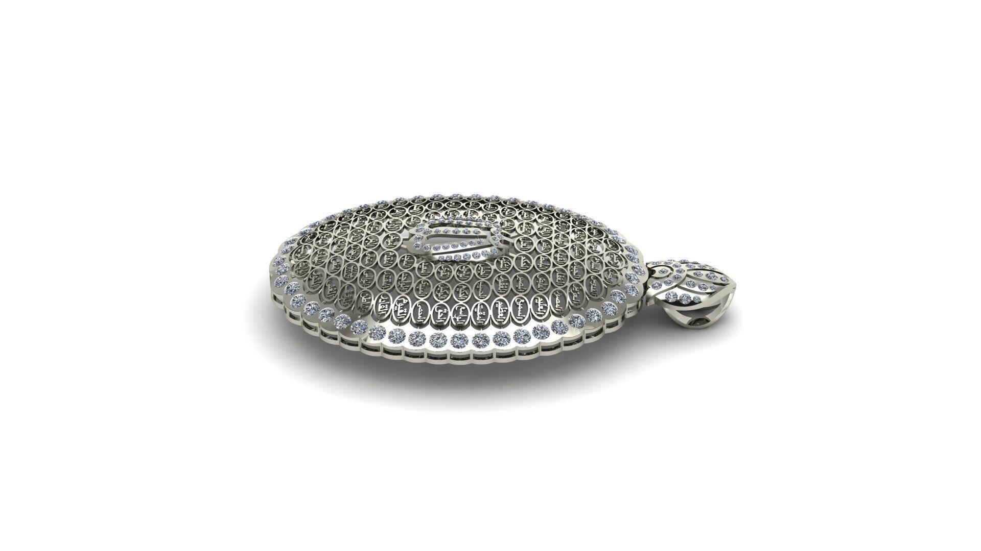 99 ALLAH Name Pendant 3D print model_6